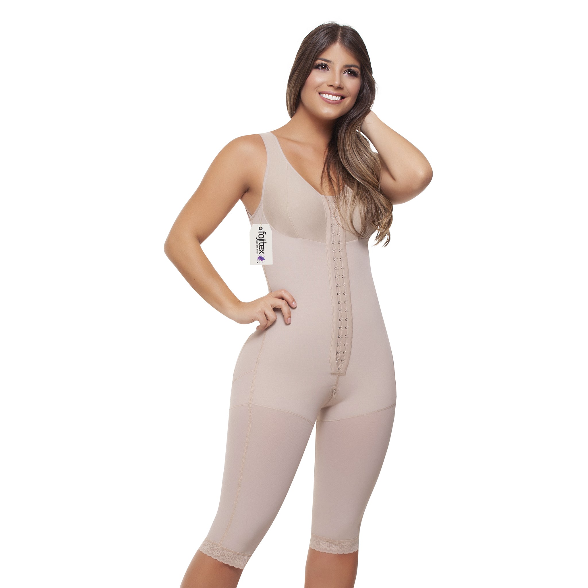 Faja brasier manga sisa hasta rodilla broche al centro